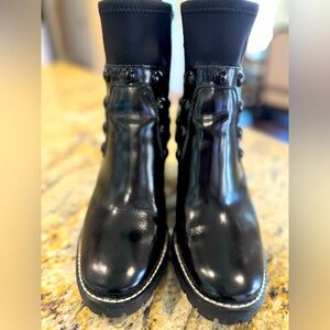 Tory Burch lug sole booties size 8 excellent condition worn 3 times